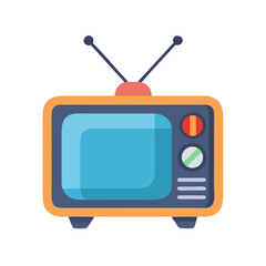 Poster - Retro Television Icon Representing Classic TV Entertainment and Vintage Broadcast Media