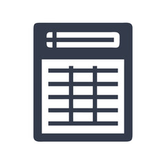 Aufkleber - Spreadsheet Grid Icon Representing Economic Data and Financial Analysis
