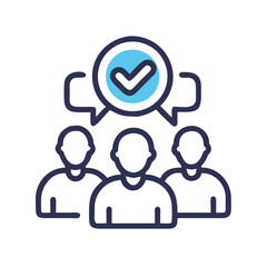 Aufkleber - team with clock icon representing time management and collaborative scheduling