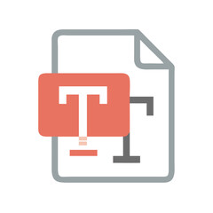 Poster - Typography File with Text Tool Icon Representing Font Style and Document Formatting