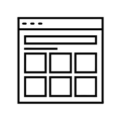 Poster - Window Panel with Flowchart Icon Representing Workflow and Process Management