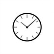 © TyliJura - minimalist black and white clock illustrations with clean round faces and simple hour markers, modern analog timepieces for infographics, icons, or contemporary design use