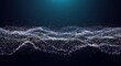 © LittleDuck - Data Network Wave with Glowing Particles - Abstract wave, glowing particles, data flow, network connection, technology background. Symbolizing connection, innovation, communication, progress
