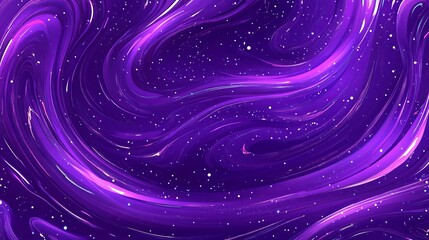 Poster - Abstract purple galaxy background with stars and swirls for wallpaper and design projects usage 