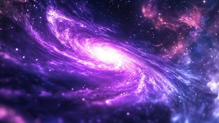 Poster - Purple galaxy space nebula cosmos universe stars astronomy wallpaper background hd desktop art design image