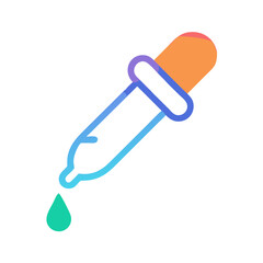Aufkleber - Dropper Tool Icon Representing Color Picker and Digital Sampling