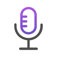 Poster - Microphone Icon Representing Audio Input and Voice Recording