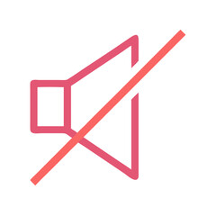 Poster - Mute Icon Representing Silent Mode or Sound Control