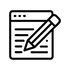 Aufkleber - Pencil Icon Representing Writing, Editing, or Annotation Tasks