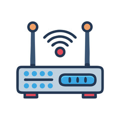 Poster - Router Icon Representing Internet Connectivity and Network Access