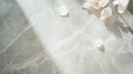 Poster - Elegant Marble Texture With Soft Beige and White Tones Creating a Natural Stone Appearance Suitable for Interior Design and Artistic Backgrounds