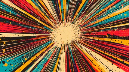 Poster - Abstract colorful burst background vector illustration for graphic design and art projects