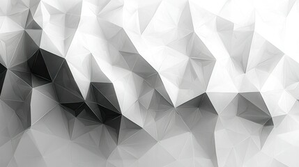 Poster - Abstract Gray Polygonal Texture: A Low-Poly Design
