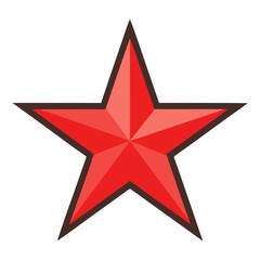 Poster - Geometric Bright Star: A vibrant, star, is shown. The striking illustration is a timeless symbol of achievement and guidance.