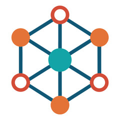 Poster - Network and Connectivity Icon: A captivating icon showcases interconnected nodes, forming a network of connections symbolizing collaboration and the digital landscape. 