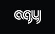 © Mahamud - AGY Creative Unique Modern Letter Logo Design. Stylized logo featuring a unique letter design, presenting abstract minimalist aesthetics and modern appeal.