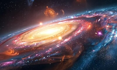 Poster - explore the captivating beauty of the swirling galaxy in this stunning cosmic artwork