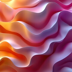Poster - Abstract Colorful Waves: A Symphony of Hues and Curves