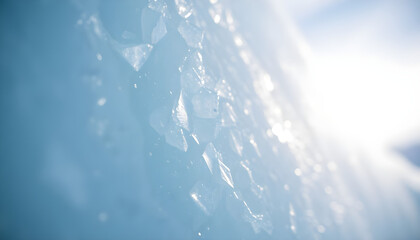 Wall Mural - close up of ice crystals on the surface of water