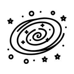 Wall Mural - illustration of a spiral galaxy with stars and cosmic dust for astronomy and science projects