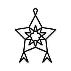 Poster - Star ornament vector, christmas decoration, holiday star, festive star, hanging star design