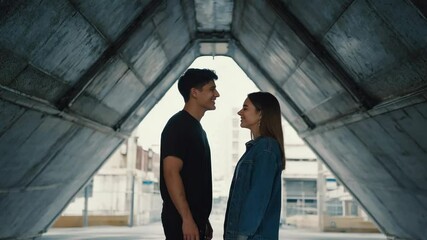 Poster - A pair of people standing side by side, likely in a romantic or social setting.
