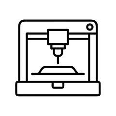 Poster - Explore innovative manufacturing with this 3d printer icon design for rapid prototyping needs today
