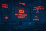Illustration of a successful phishing attack warning.