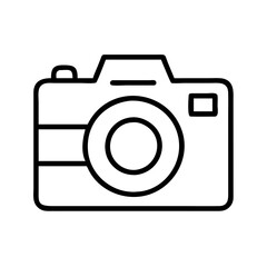 Fototapete - Camera outline icon vector illustration for photography equipment and technology concept design
