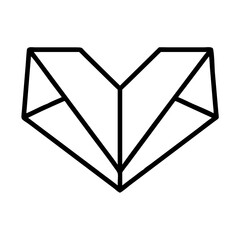 Poster - Abstract geometric heart logo design vector illustration modern valentine love symbol graphic shape icon art