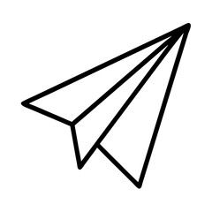 Poster - Paper airplane vector illustration simple origami plane icon for travel and childhood fun design