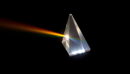 Wall Mural - light emitting from a prism in the dark
