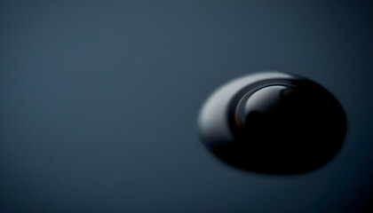 Wall Mural - close up of a button on a black surface