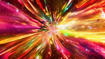 Wall Mural - immerse yourself in the breathtaking beauty of a vibrant space warp, filled with mesmerizing colors 