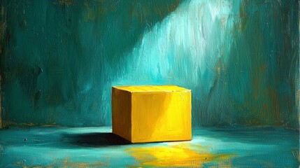 Poster - Illuminated Cube: A Study in Light and Shadow