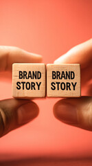 Poster - Close-up of two wooden cubes, each displaying 
