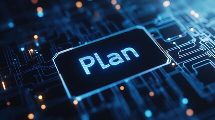 Poster - Digital Plan Strategy Concept Futuristic Technology Circuit Board