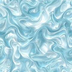 Wall Mural - Seamless pattern of light blue water showcasing delicate ripples and swirls. Abstract background with detailed texture highlights natural beauty. High-resolution digital illustration.