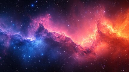 cosmic nebula red and blue gas clouds in space (1)