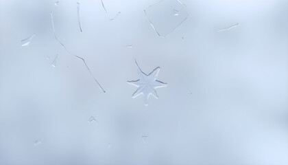 Wall Mural - snowflake that is on a window