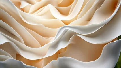 Poster - Soft undulations of fabric create a mesmerizing dance of light and shadow in a tranquil setting Generative AI