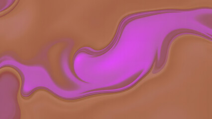 Fototapete - Wavy blue liquid texture with 3d bubbles and light flow design