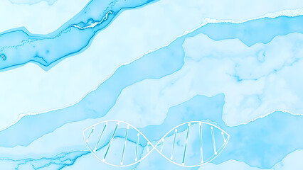 Fototapete - Blue line wave vector art design