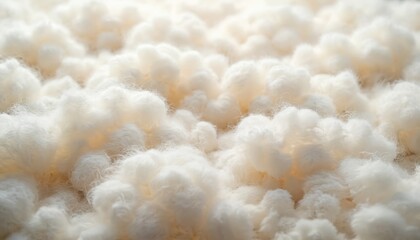 Aufkleber - Close-up of white wool texture background. Soft fluffy natural sheep wool material. Pure white cotton wool, soft surface for design, winter clothing, warm home decor.