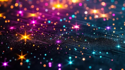 Poster - Vibrant colors dance across a cosmic backdrop in a mesmerizing display of light and energy Generative AI
