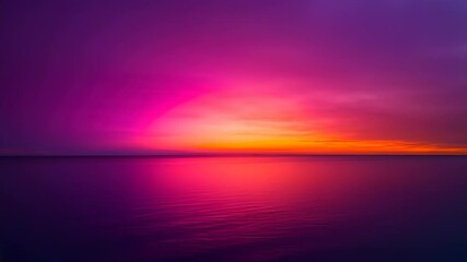 Poster - Majestic sunset paints the sky in vibrant hues over serene waters at dusk Generative AI