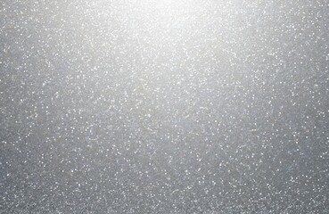 Poster - Sparkling silver glitter background. Tiny glitters shine reflecting light. Festive holiday backdrop, great for Christmas New Year greeting cards, product presentation. Glamourous silver texture,