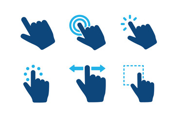 Poster - Click glyph solid icons