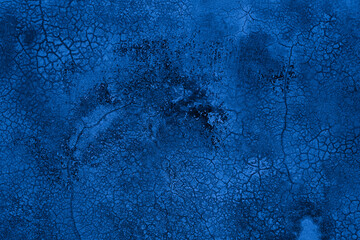 Aufkleber - Old wall pattern texture cement blue dark abstract  blue color design are light with black gradient background.