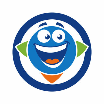 Logo Design Template with Cartoon Character Fun Graphic Elements for Branding, Ads, Posters & Banners